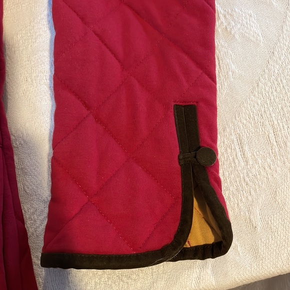 Mia Nola Medium Red Cranberry Jacket Coat cotton blend spandex Quilted - Picture 7 of 11